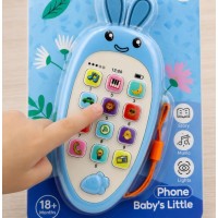 Jucarie Interactiva Telefon Inteligent, Model Morcov, Functii Educative, Muzicale si Voce, 19x11 cm