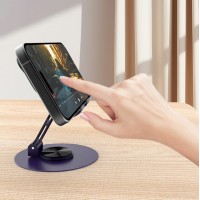 Suport rotativ pentru telefon, metalic, pliabil, design modern, multifunctional,10.5x9x9cm, 80 g