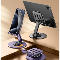 Suport rotativ pentru telefon, metalic, pliabil, design modern, multifunctional,10.5x9x9cm, 80 g