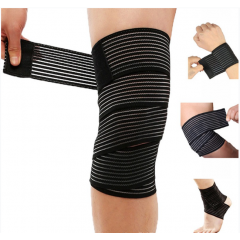 Orteza Elastica, Pentru Picior/Mana, cu Prindere Velcro, 7.5 x 180 cm, din Nailon, Negru