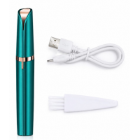 Trimmer Facial pentru Sprâncene și Păr Facial, Reîncărcabil USB, Design Compact, 1.5 x 13 cm, Verde