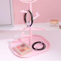 Oglina Cosmetica, Rotire 360 Grade, 15 cm Diametru, Suport Bijuterii Baza + 2 Brate pentru Accesorii