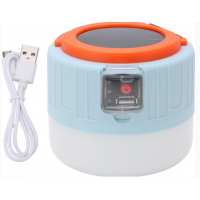 Lampa Portabila, Incarcare Solara+USB, Afisaj Inteligent al Bateriei, Raza 32 mp, 6x9x11 cm