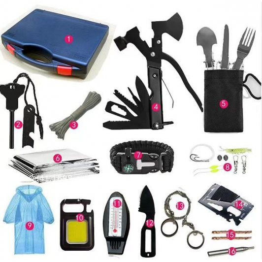 Kit Supravietuire Multifunctional, Profesional, Trusa Camping, Drumetii si Aventuri in Aer Liber
