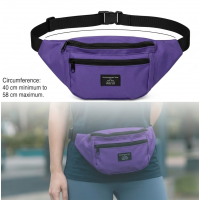 Borseta mov, 2 buzunare, brau sau crossbody, curea reglabila 40 - 58 cm