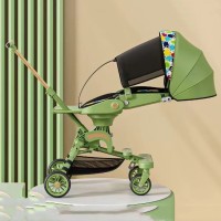 Carucior bebe 0-36 luni, Pozitie somn, Protectie UV, Rotativ 360 grade, Verde