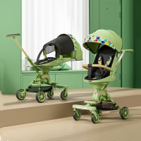 Carucior bebe 0-36 luni, Pozitie somn, Protectie UV, Rotativ 360 grade, Verde