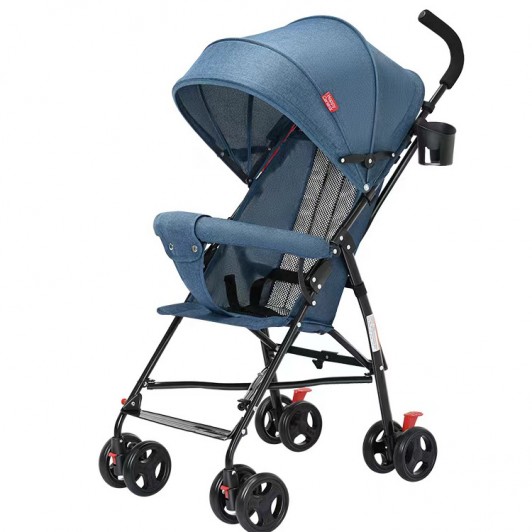 Carucior sport pentru copii 6-36 luni, Pliabil, Protectie UV, Albastru