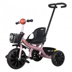 Tricicleta 2-5 ani, Roz cu maner parental pentru copii mici, Centuri de siguranta, Suport picioare