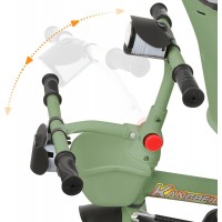 Tricicleta copii 4 in 1 cu maner parental, Stil carucior, Scaun pliabil pe spate, Verde, 1-5 ani
