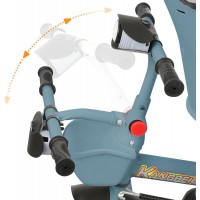Tricicleta copii 4 in 1 cu maner parental, Stil carucior, Scaun pliabil pe spate, Albastra, 1-5 ani