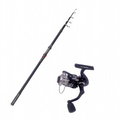 Set Lanseta telescopica carbon Eastshark 3.6m, și mulineta CFC 6000