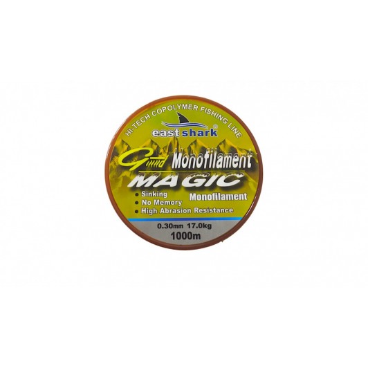 Fir monofilament EastShark Magic galben de 1000m de 0.30 cu rezistenta de 17kg