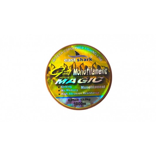 Fir monofilament EastShark Magic galben de 1000m de 0.25 cu rezistenta de 13kg