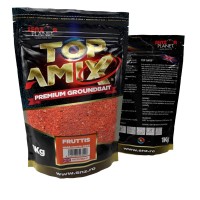 Set 5 monturi crap cu momitor și nada TOP AMIX Groundbait FRUTTIS 1kg