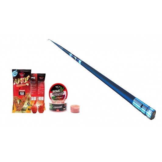 Set Undita EagleKing Special Power 8m, carbon și BOMBIX FUMIGENA CAPSUNA 100g si AMIX DE CAPSUNA 1kg