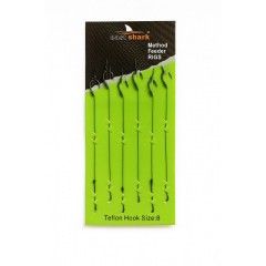 Set Monturi Method Feeder RIGS - EastShark, Mărime Cârlig # 8 -Teflon cu spin