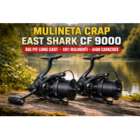 Pachet 2 x Mulineta Crap East Shark CF 9000 Big Pit Long Cast, 10+1 Rulmenti Pachet 2 x Mulineta Crap East Shark CF 9000 Big Pit Long Cast, 10+1 Rulmenti