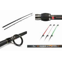 Pachet Feeder Profesional 3.6–4.1 m Carbon 180 g + Mulineta BLACK EAGLE 6000 Long Cast