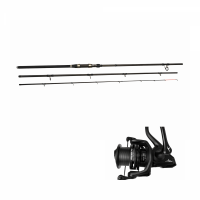 Pachet Feeder Profesional 3.3–3.9 m Carbon 180g + Mulineta EastShark Superior PRO 5500 Worm Shaft