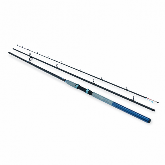Lansetă Feeder Passion 3.90 m, 120-180 g, 262 g, Carbon 98%, 13 inele, Blank 25 mm, 3 tronsoane + 3