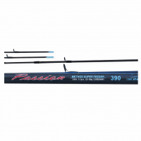 Lansetă Feeder Passion 3.90 m, 120-180 g, 262 g, Carbon 98%, 13 inele, Blank 25 mm, 3 tronsoane + 3