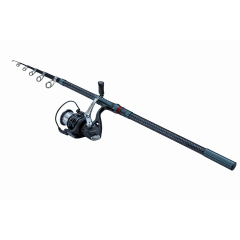 Pachet Lanseta Telescopica 3.6 m Carbon 100–160 g + Mulineta MS5000 9+1 Rulmenti, Tambur Aluminiu