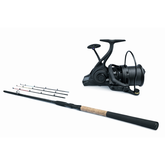 Set Feeder Lanseta Carbon EASTSHARK SEEKER 3.90m + Mulineta PRO FEEDER 6500 Long Cast Crap