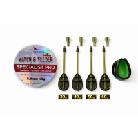 Set feeder complet cu fir 0.25mm – rezistență 13kg, ideal pentru crap mare