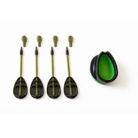 Set Pescuit Feeder Complet – Fir 0.25mm Pro 300m + 4x Method Feeder + Matriță + Avertizor LED VTS