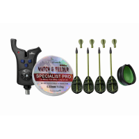 Set Pescuit Feeder Complet – Fir 0.25mm Pro 300m + 4x Method Feeder + Matriță + Avertizor LED VTS
