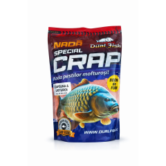 Nada crap BOOM DE FUM Capsuna si Usturoi 1kg Dual Fish fumigena atractie instant crap mare