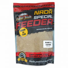 Nada feeder BOOM DE FUM Rame si Viermi 1kg Dual Fish fumigena atractie instant ciprinide