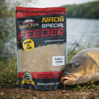 Nada feeder BOOM DE FUM Rame si Viermi 1kg Dual Fish fumigena atractie instant ciprinide