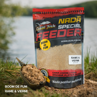 Nada feeder BOOM DE FUM Rame si Viermi 1kg Dual Fish fumigena atractie instant ciprinide