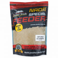 Nada feeder BOOM DE FUM Usturoi si Canepa 1kg Dual Fish fumigena atractie instant
