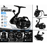 Mulinetă Black Knight 5000 – 8+1 Rulmenți, Raport 5.1:1, Max Drag 8kg, Tambur Aluminiu CNC