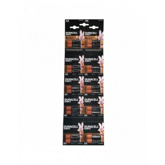 Baterii alcaline DURACELL, model R6 alcalina, blister, set de 4 buc