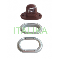 Set Presa otel turnat + Preducea decupare montat capse ovale 42mmx22mm pe folie transparenta ITALIKA