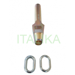 Preducea manuala decupare gauri ovale 42mmx22 mm montare capse ovale pe Folia transparenta, ITALIKA