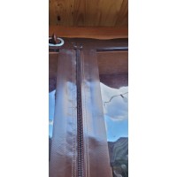 Fermoar pe Banda NEAGRA 10 cm x 2,5 metri, cursor metal, doi tragatori, pentru folia transparenta