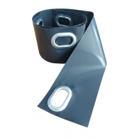 Banda GRI ANTRACIT PVC 20 cm x 30 mt intarire margini folie transparenta anti UV, ITALIKA