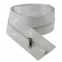 Fermoar pe Banda ALBA 10 cm x 2,25 metri, cursor metal, doi tragatori, pentru folia transparenta