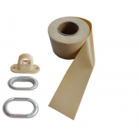 Banda CREM PVC 10 cm x 30 mt intarire margini folie transparenta terase anti UV