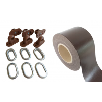 Banda NEAGRA PVC 5 cm x 30 mt intarire margini folie transparenta terase anti UV
