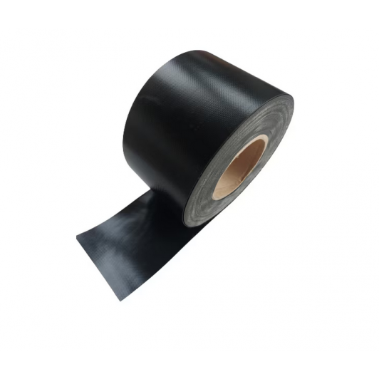 Banda NEAGRA PVC 10 cm x 30 mt intarire margini folie transparenta terase anti UV