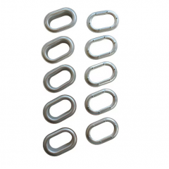 Set 10 Capse Ovale Saiba Inclusa 42mmx22mm Zincate Antirugina prindere Folie Transparenta, ITALIKA