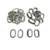 Set 10 Capse Ovale Saiba Inclusa 42mmx22mm Zincate Antirugina prindere Folie Transparenta, ITALIKA