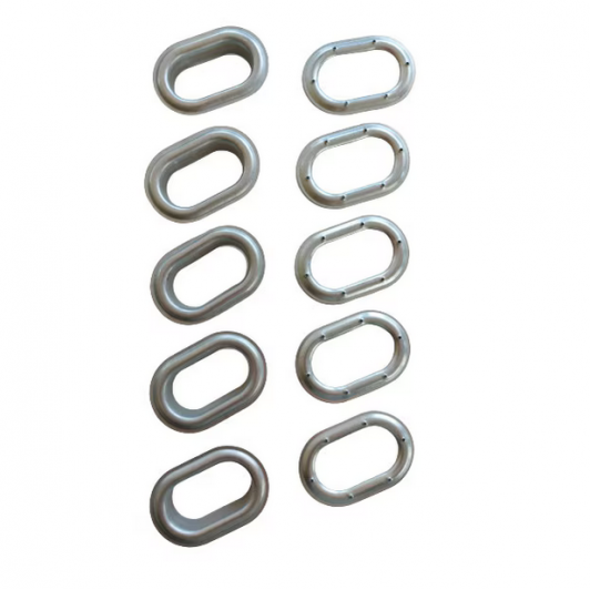 Set 100 Capse Ovale cu Saibe 42mmx22mm zincate antirugina montare pe Folia Transparenta, ITALIKA