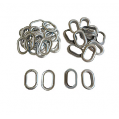 Set 50 Capse Ovale saiba inclusa 42mmx22mm zincate antirugina montare pe Folia Transparenta, ITALIKA